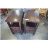 Image 1 : Pair of modern 2 drawer nightstand