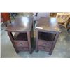 Image 2 : Pair of modern 2 drawer nightstand