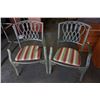 Image 1 : 2 plastic patio strap chairs with cushions
