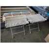 Image 1 : 2 white decorative metal serving trays