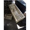 Image 3 : Decorative metal wine rack and 5 decorative metal sleigh planters
