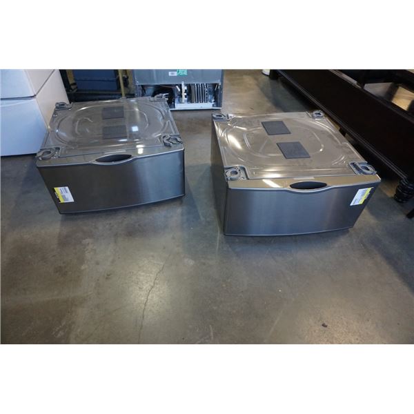 PAIR OF GREY SAMSUNG LAUNDRY PEDESTALS