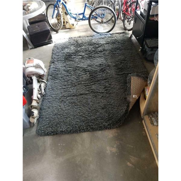 5 FOOT 6 GREEN SHAG AREA CARPET