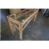 Image 3 : RATTAN GLASSTOP SOFA TABLE