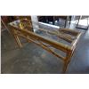 Image 8 : RATTAN GLASSTOP SOFA TABLE