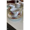 Image 13 : 63 PIECE 8 PLACE SETTING ROSE GARDEN IRONSTONE WARE MYOTT MADE IN ENGLAND CHINA SET