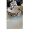 Image 23 : 63 PIECE 8 PLACE SETTING ROSE GARDEN IRONSTONE WARE MYOTT MADE IN ENGLAND CHINA SET