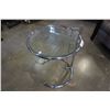 Image 1 : Chrome and glass adjustable end table