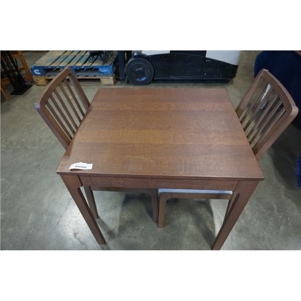 MODERN DINING TABLE WITH LEAF AND 2 CHAIRS