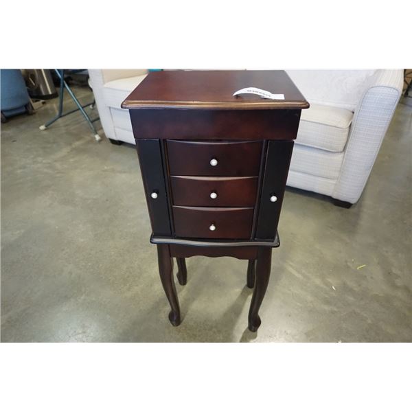 QUEEN ANNE STYLE JEWELRY CABINET - 31 INCHES TALL