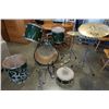 Image 1 : PEARL DRUM KIT, 3 TOMS, BASE DRUM, SNARE, HI-HAT WITH SOLAR SABIAN SYMBOL AND SOLAR SABIAN CYMBOL ON