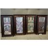 Image 1 : 4 cafe inspired dark wood framed wall hangings
