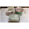 Image 1 : LOT OF PYREX AND FIRE KING MIXING BOWLS AND BAKEWARE