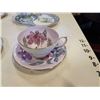 Image 2 : PARAGON, CLARENCE, ROYAL ALBERT CUPS AND SAUCERS AND CREAM AND SUGAR ON TRAY