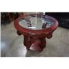 Image 11 : Carved glass carved base end table