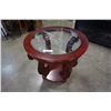 Image 1 : Carved glass carved base end table