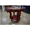 Image 2 : Carved glass carved base end table
