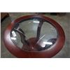 Image 3 : Carved glass carved base end table
