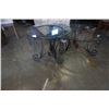 Image 2 : Metal base coffee and end table with glass top