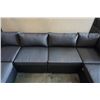 Image 3 : BRAND NEW PREMIUM RATTAN OUTDOOR 6 PIECE MODULAR SECTIONAL SOFA W/ DARK GREY CUSHIONS - RETAIL $1499