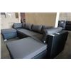 Image 7 : BRAND NEW PREMIUM RATTAN OUTDOOR 6 PIECE MODULAR SECTIONAL SOFA W/ DARK GREY CUSHIONS - RETAIL $1499