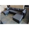 Image 8 : BRAND NEW PREMIUM RATTAN OUTDOOR 6 PIECE MODULAR SECTIONAL SOFA W/ DARK GREY CUSHIONS - RETAIL $1499