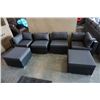 Image 9 : BRAND NEW PREMIUM RATTAN OUTDOOR 6 PIECE MODULAR SECTIONAL SOFA W/ DARK GREY CUSHIONS - RETAIL $1499