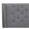 Image 3 : BRAND NEW QUEENSIZE "MEGAN" GREY FABRIC BEDFRAME - RETAIL $999