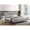 Image 1 : BRAND NEW KING SIZE "TWILIGHT"  GREY UPHOLSTERED BEDFRAME - RETAIL $1099