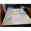 Image 1 : 6 ANTIQUE CRYSTAL AND GLASS SERVING BOWLS