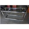 Image 1 : Chrome frame glass top sofa table