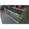 Image 2 : Chrome frame glass top sofa table