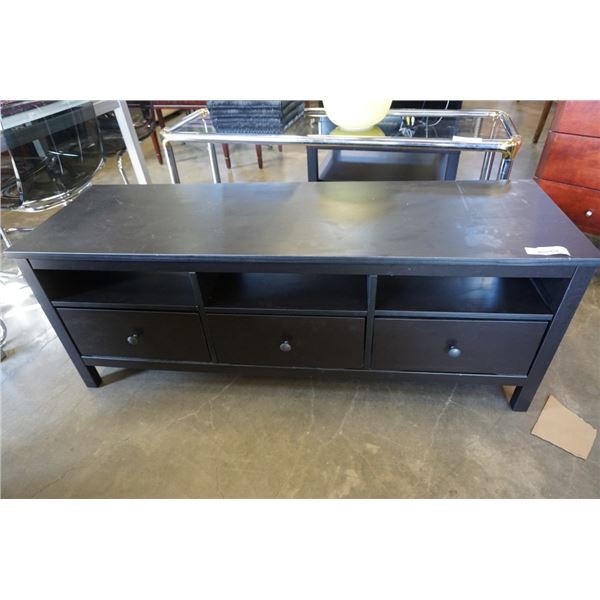 BLACK 3 DRAWER ENTERTAINMENT STAND