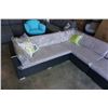 Image 3 : BRAND NEW PREMIUM OUTDOOR GIANT L SECTIONAL W/ LIGHT GREY CUSHIONS AND THROW PILLOWS - RETAIL $2349 