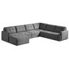 Image 2 : BRAND NEW "LEGGO" 5 PC SECTIONAL SOFA W/ CHAISE - RETAIL $4999, LEFT FACING   Solid Construction wit