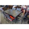 Image 1 : 6 aluminum patio chairs and patio table
