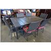 Image 2 : 6 aluminum patio chairs and patio table