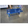 Image 1 : PAINTED BLUE BENCH 12 1/2 INCHES TALL, 31 1/2 INCHES LONG, 12 INCHES WIDE