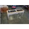 Image 1 : Glass insert carved sofa table