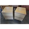 Image 1 : Two Maple two drawer nightstands