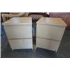 Image 2 : Two Maple two drawer nightstands