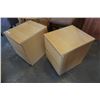 Image 8 : Two Maple two drawer nightstands