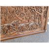 Image 3 : LARGE CARVED JUNGLE WALL ART - 59 X 27 INCHES , ELEPHANTS, MONKEYS, TIGER, TREES