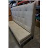 Image 3 : UPHOLSTERED TUFTED TALL BACK BENCH, 55 INCHES TALL