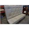 Image 4 : UPHOLSTERED TUFTED TALL BACK BENCH, 55 INCHES TALL
