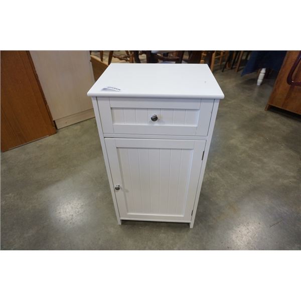 WHITE 1 DRAWER CABINET