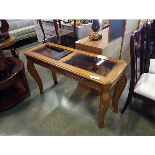 Smoked Glass insert sofa table