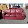 Image 2 : 2 PIECE BURGUNDY SOFA SET - SOFA AND LOVESEAT