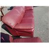 Image 3 : 2 PIECE BURGUNDY SOFA SET - SOFA AND LOVESEAT