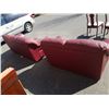 Image 7 : 2 PIECE BURGUNDY SOFA SET - SOFA AND LOVESEAT